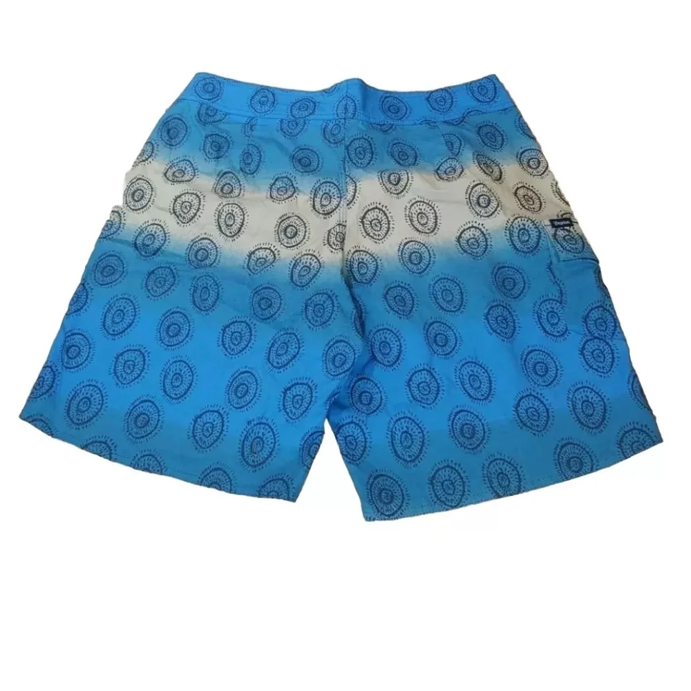 Brixton Leeward Boardshorts Men 30 Swim Trunks Preppy Pool Beach Blue Gold New